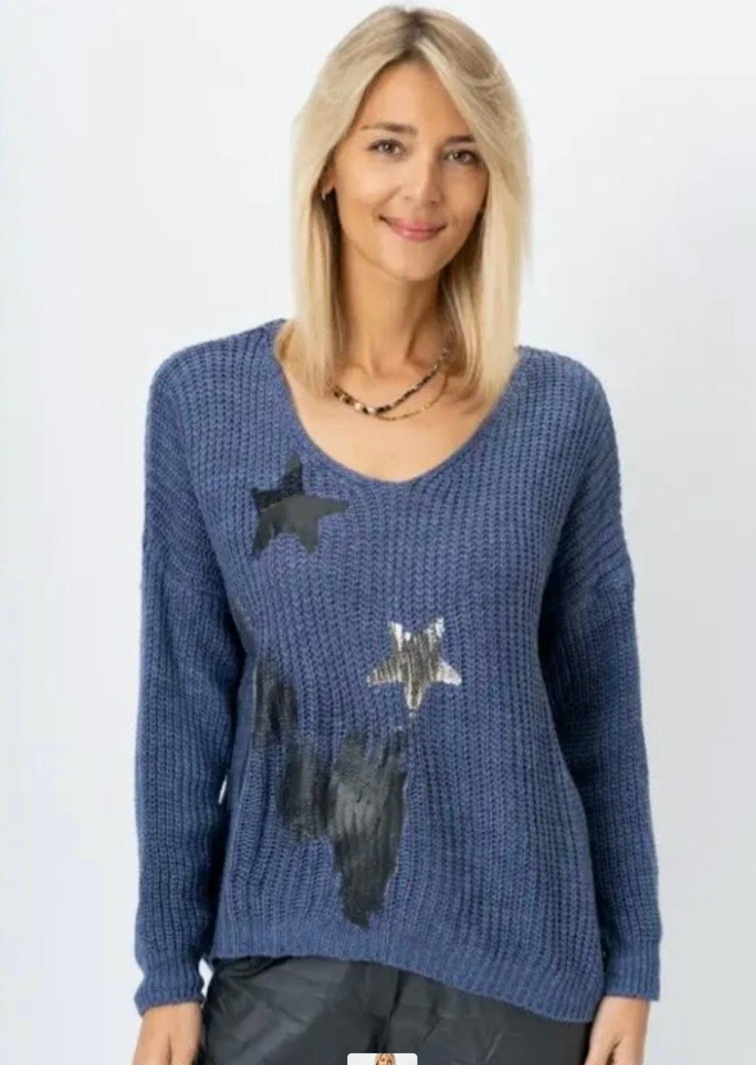 Blue star sweater Preorder