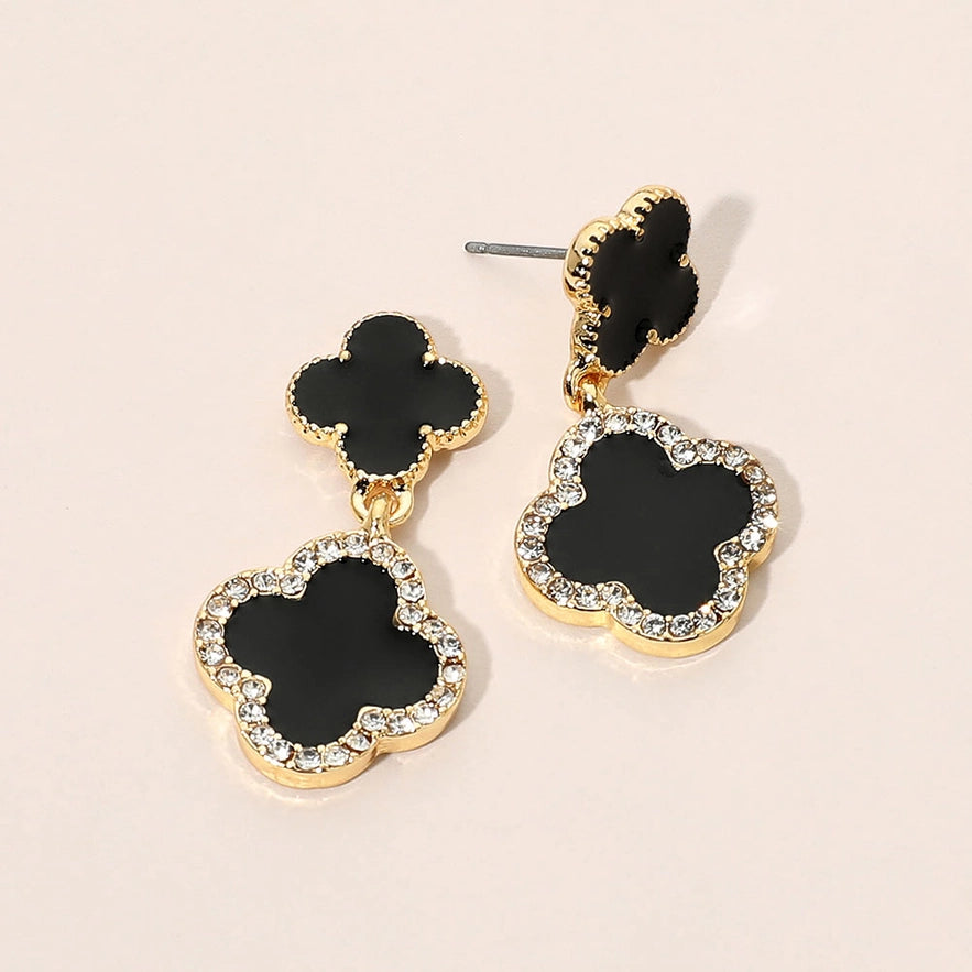 Black clover earring