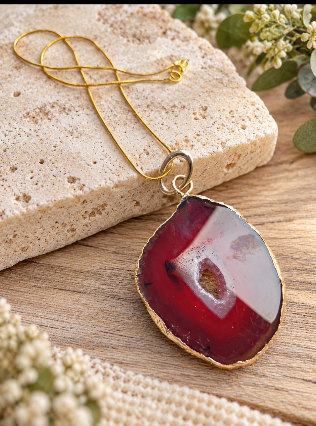 Red stone necklace