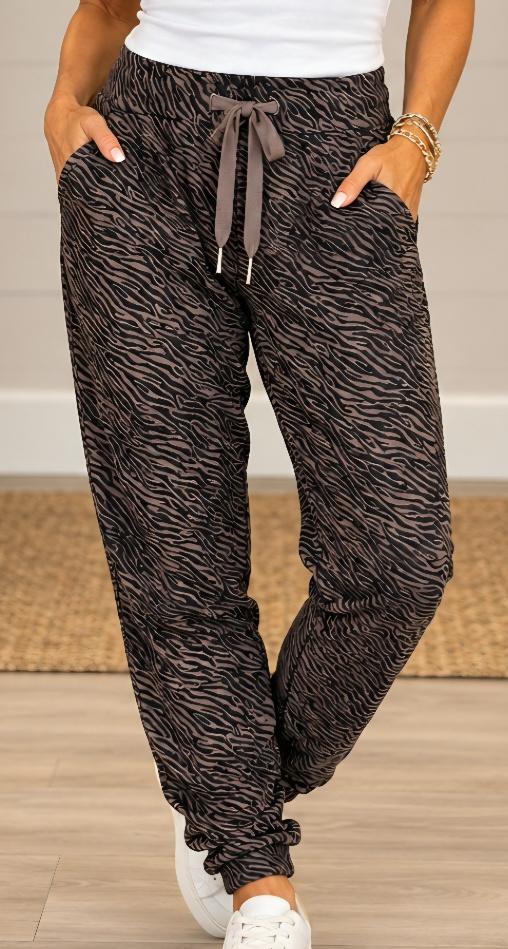 Taupe zebra pant