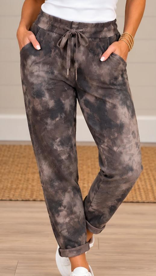 Taupe graffitti pant