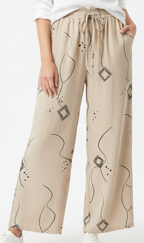 Beige print pant