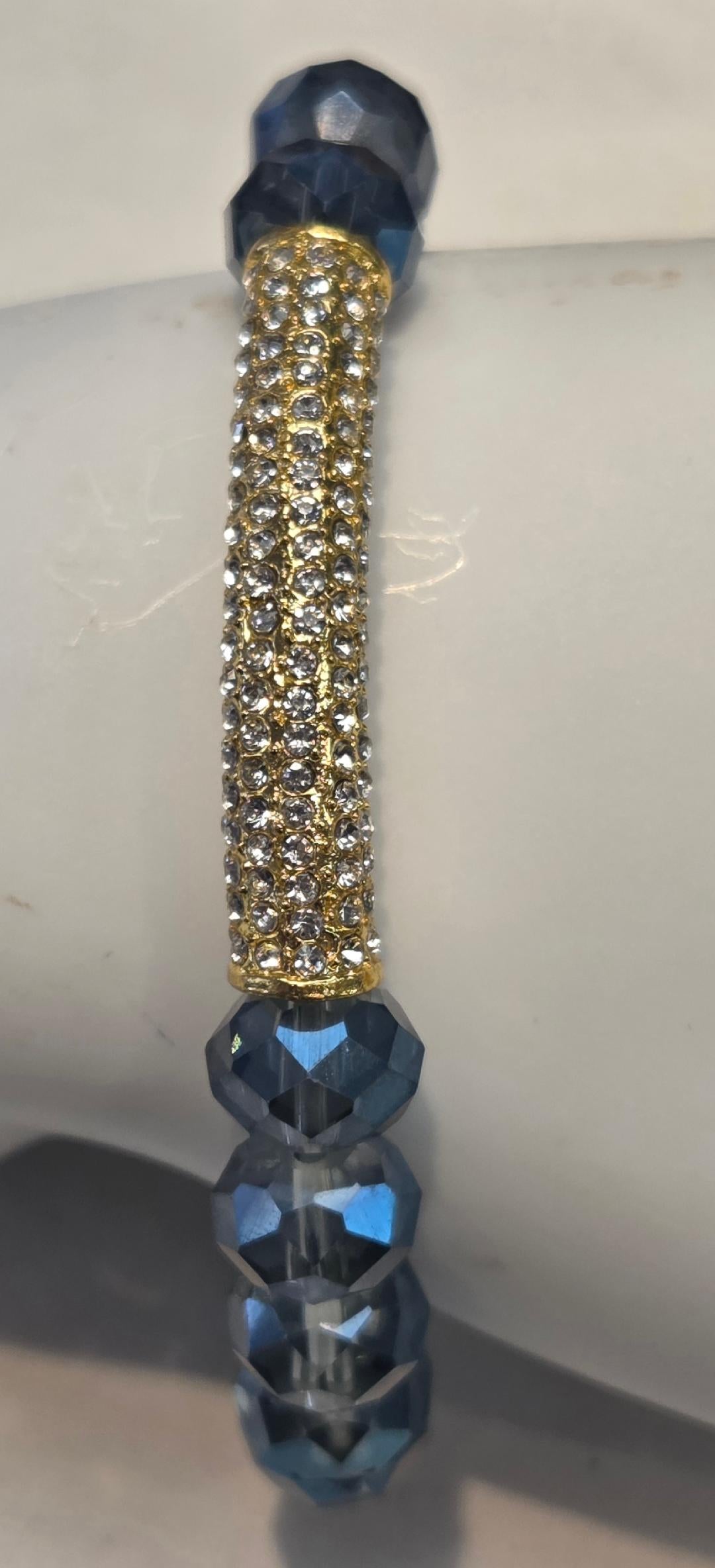 Blue bracelet with gold