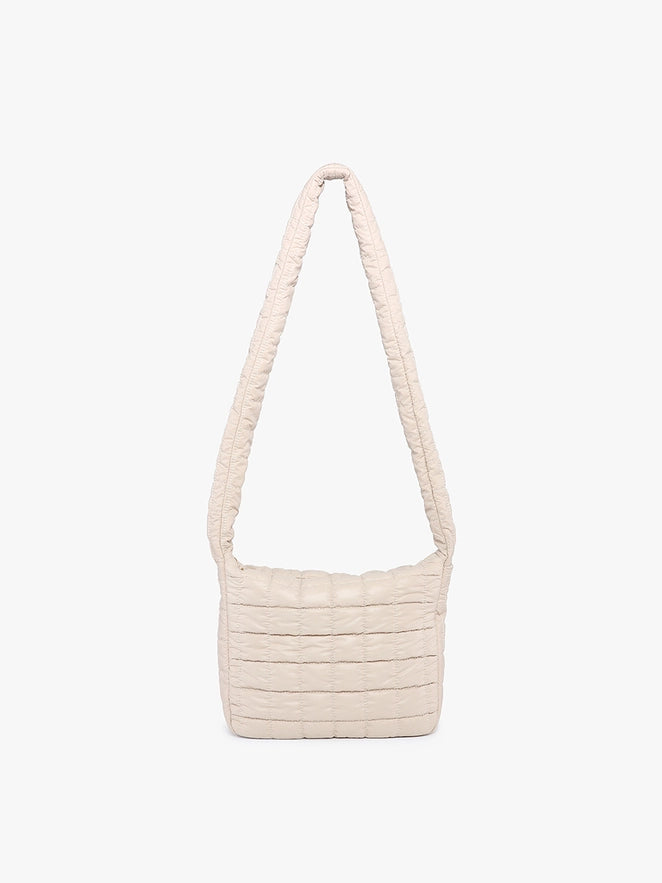 Beige puffer purse