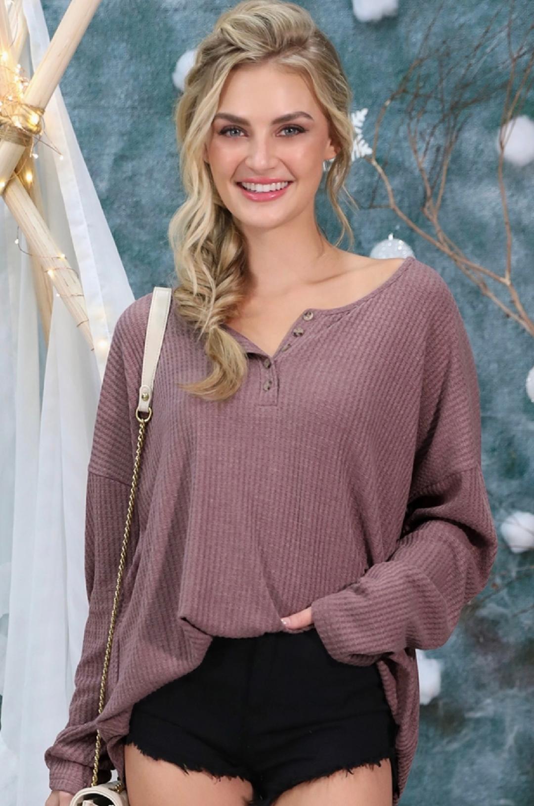 Mauve oversized top