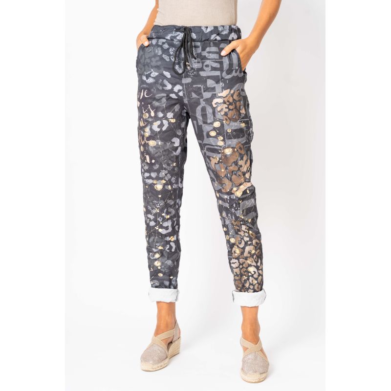 Grey print pant