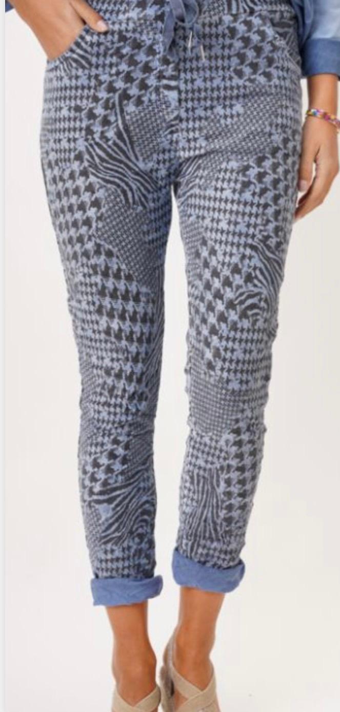 Blue jean print pant