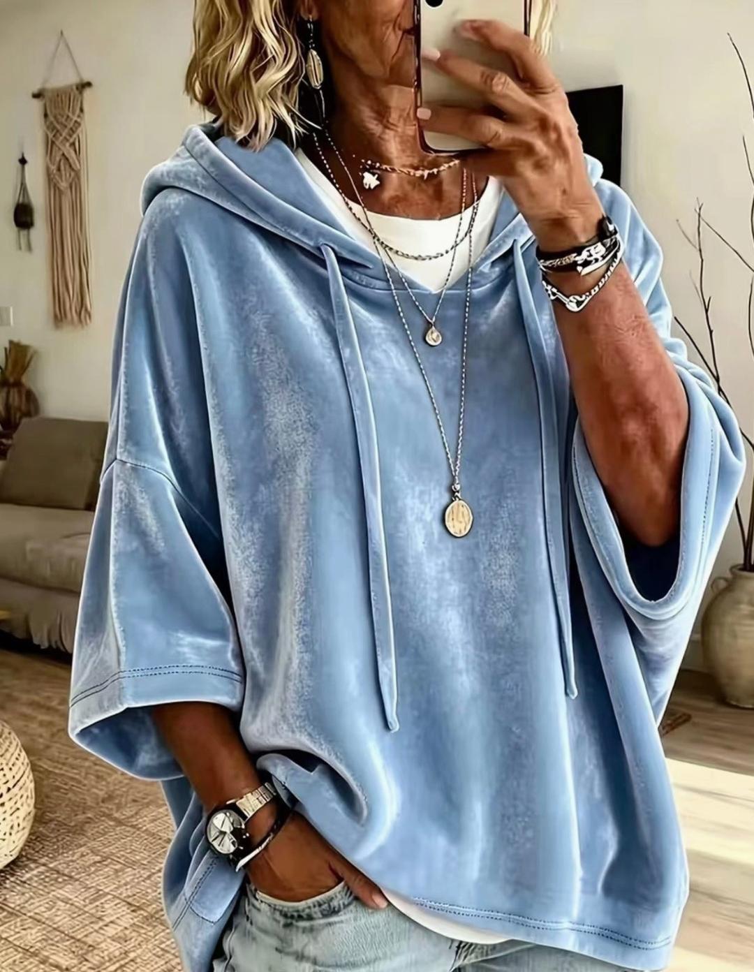 Light blue hoodie