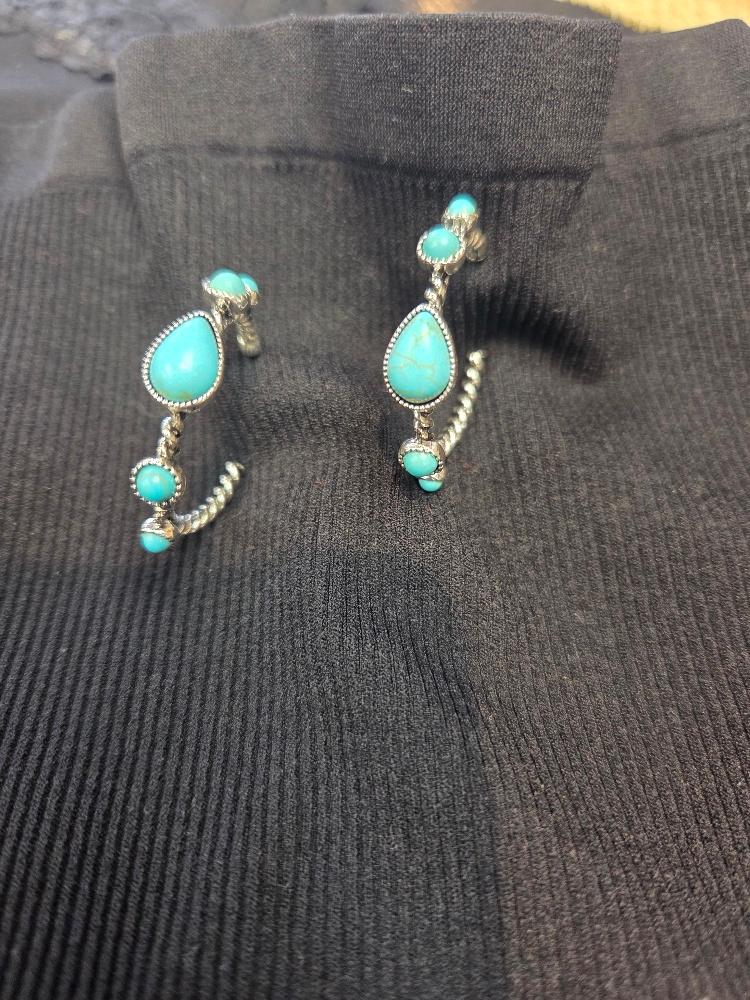 Turquoise hoops