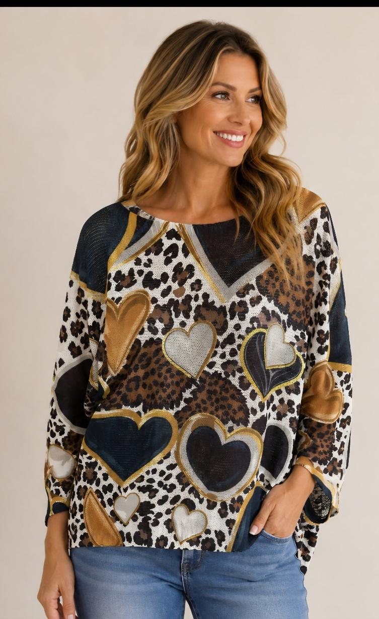 Black heart knit