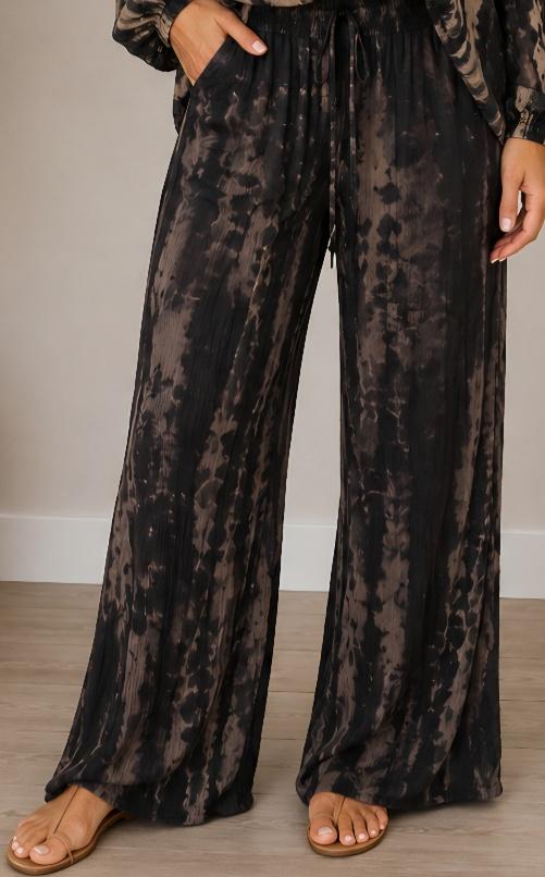Brown tie dye pant