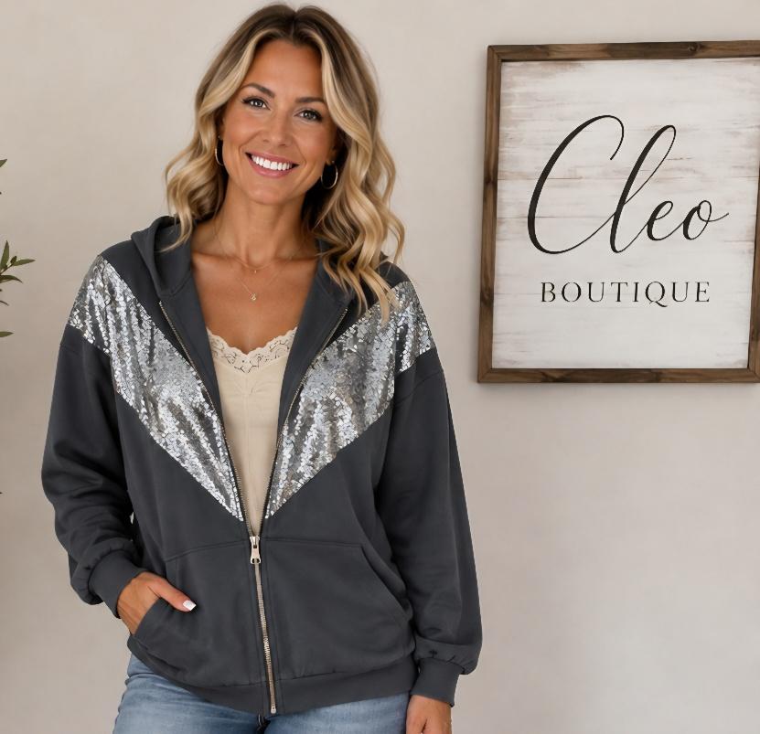 Dark grey hoodie