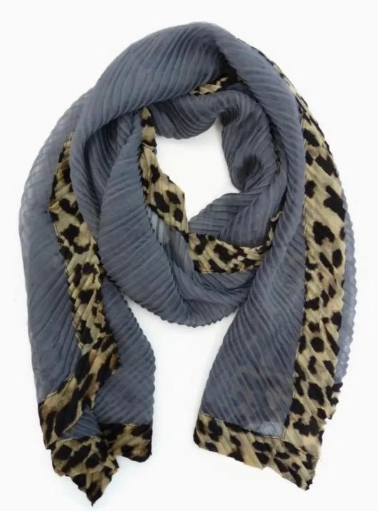 Grey animal scarf