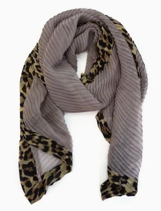 Taupe animal scarf