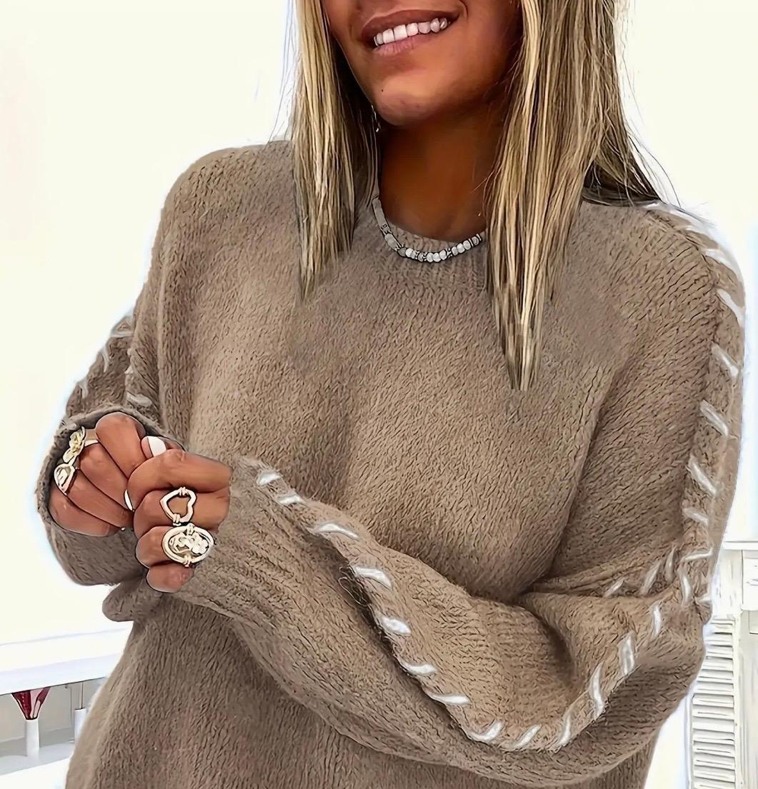Camel stitch sweater