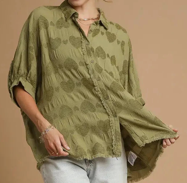 Olive green top