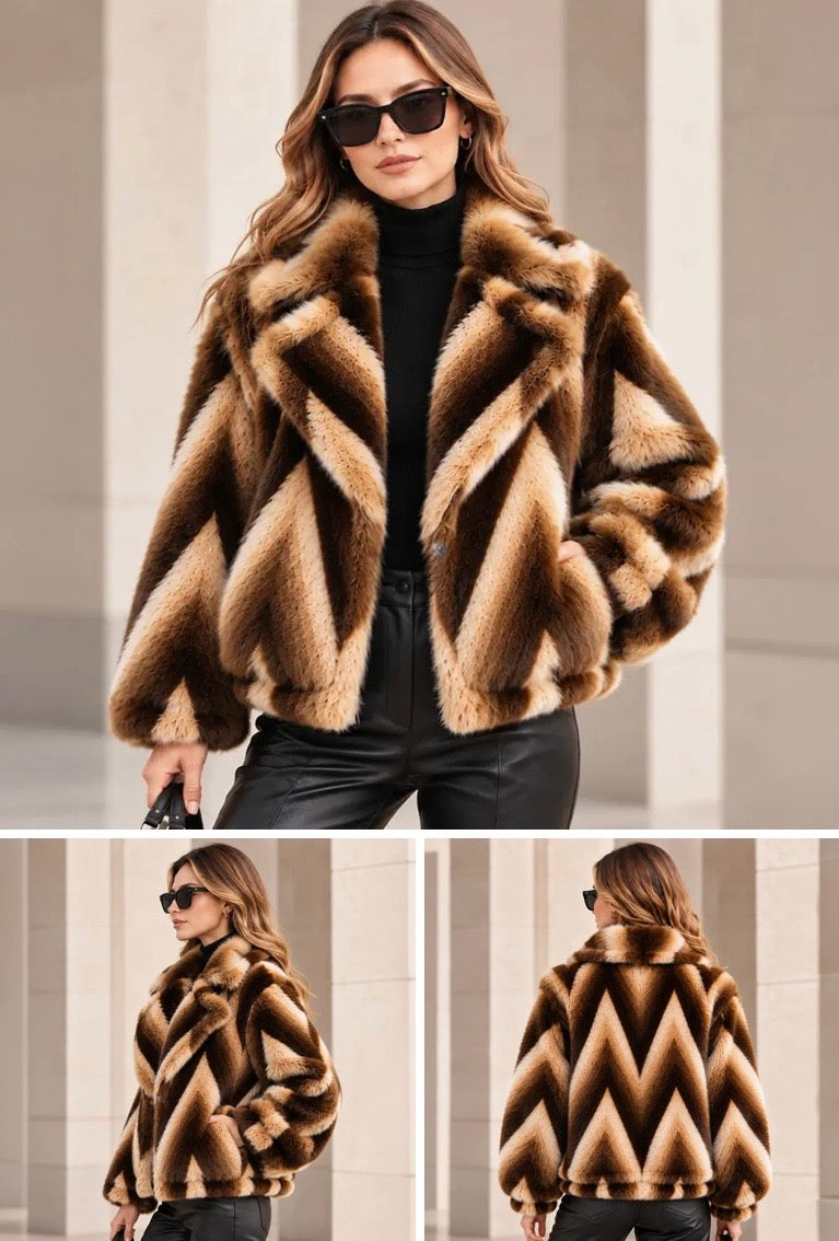 Faux fur jacket