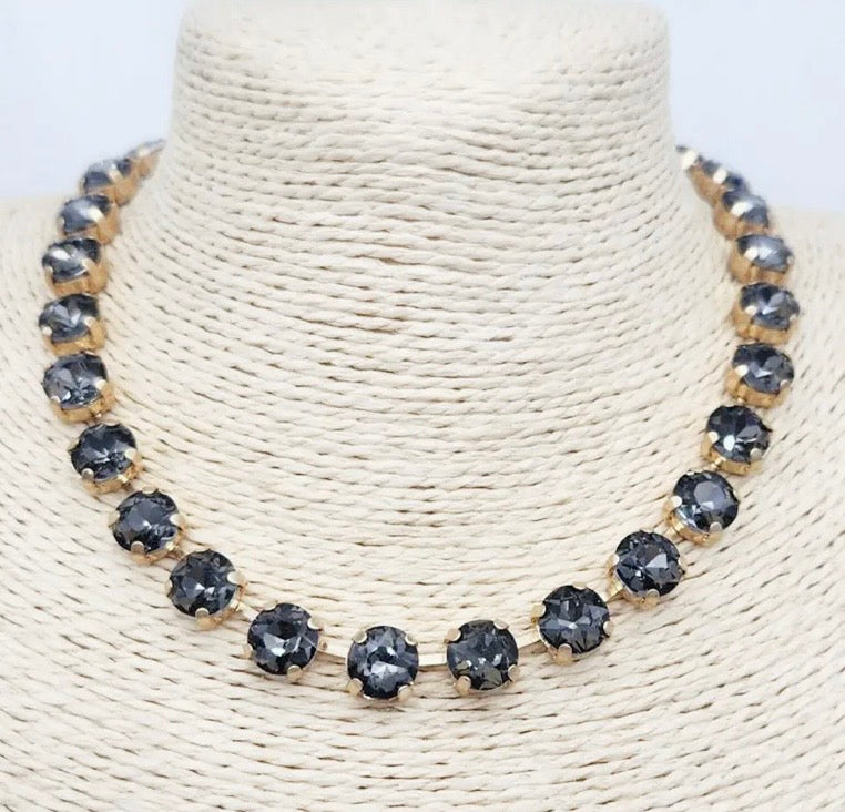 Black diamond Tova inspired dupe necklace