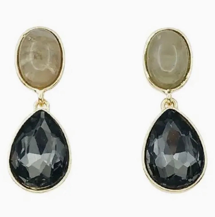 Grey Tova inspired dupe earring