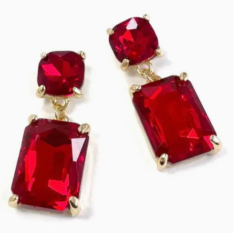Red Tova inspired dupe earring