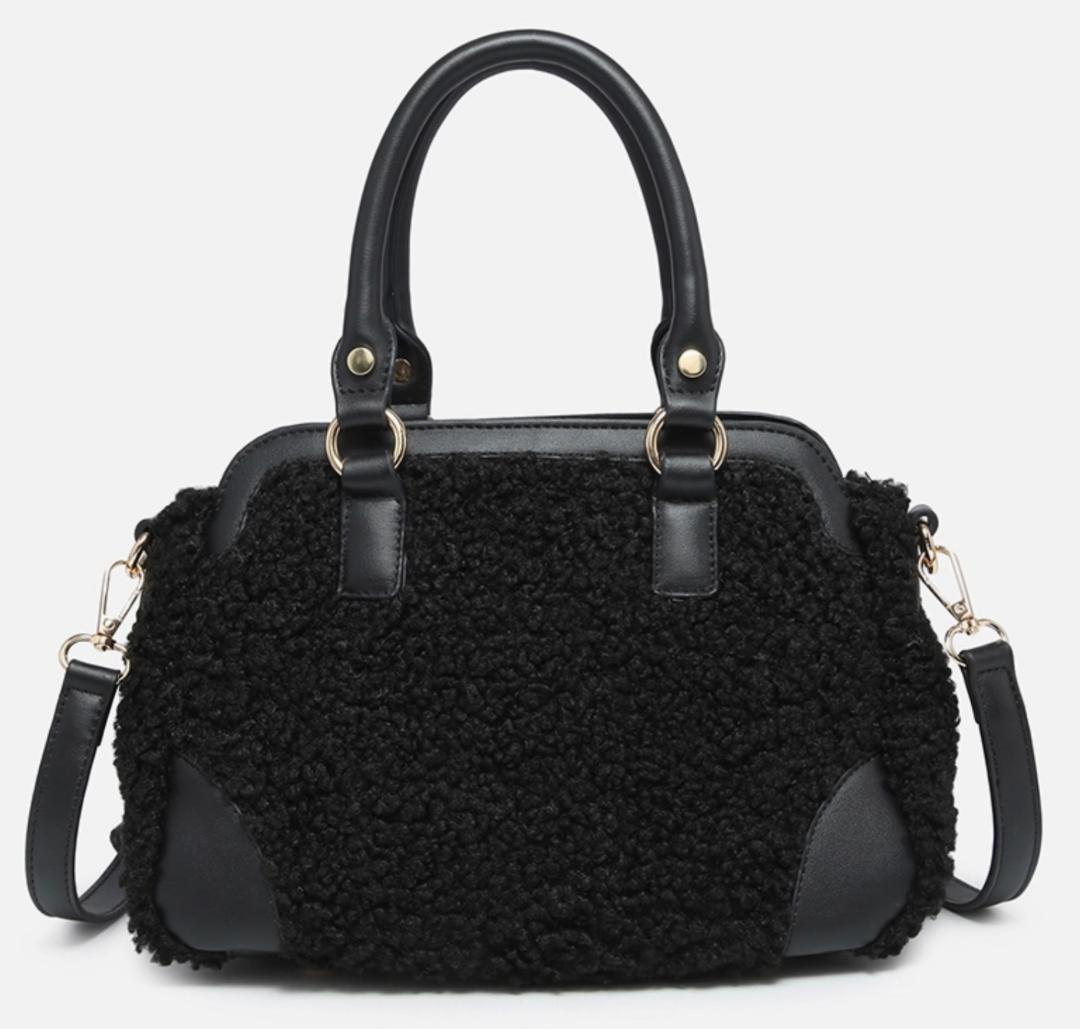 Black satchel bag