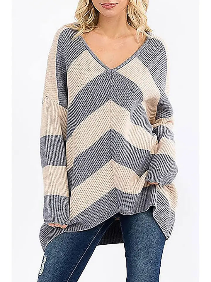 Beige stripe sweater