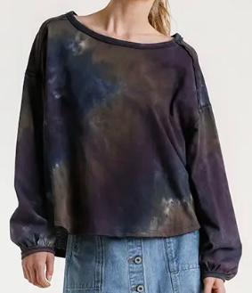 Forest/ green tie dye top