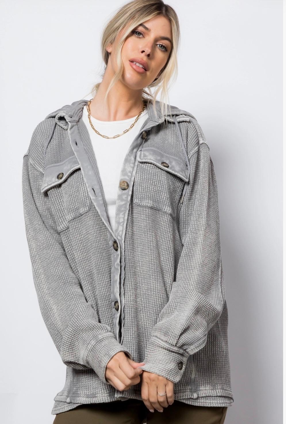 Grey waffle hoodie
