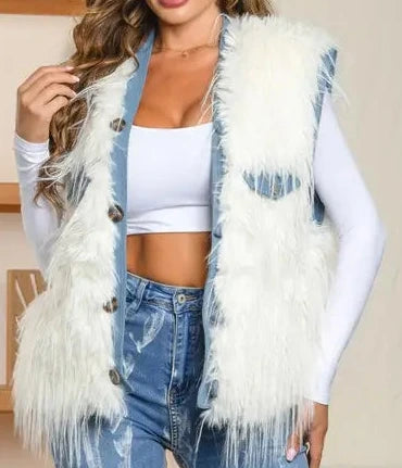 Faux fur vest