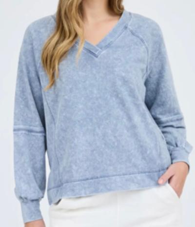 Washed blue knit