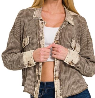 Mocha shacket