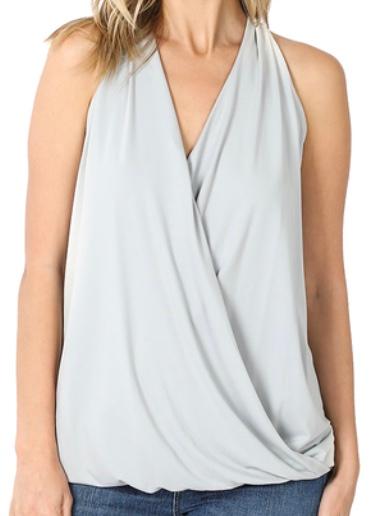 Lt grey halter topp