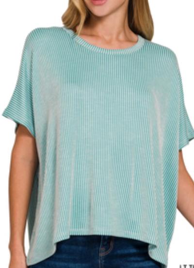 Mint oversized top