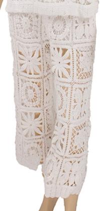 White crochet pant