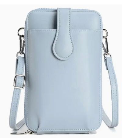 Blue phone purse