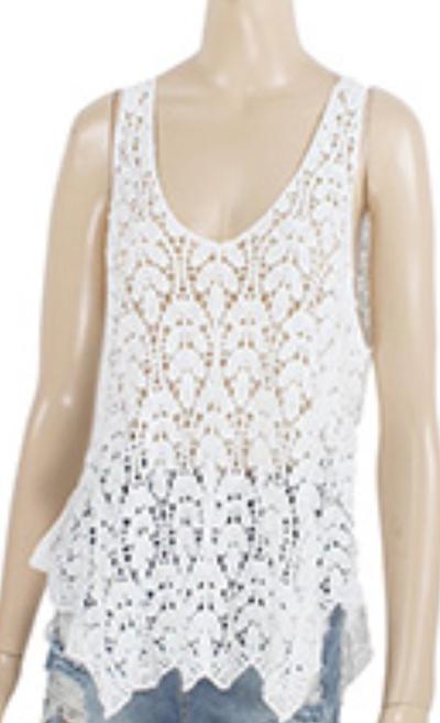 White crochet tank