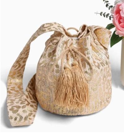 Gold leopard purse