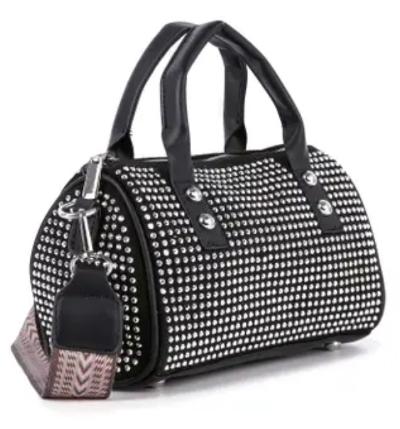 Black and silver purse