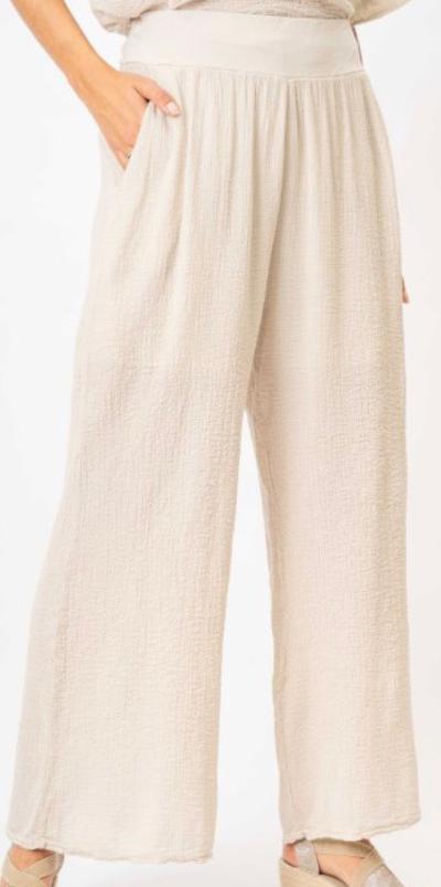 Beige gauze pant