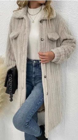 Cream sherpa coat