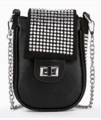 Black rhinestone phhone case