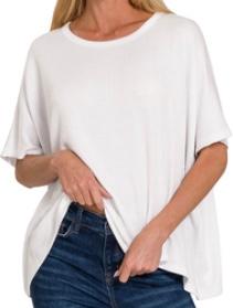White oversized top