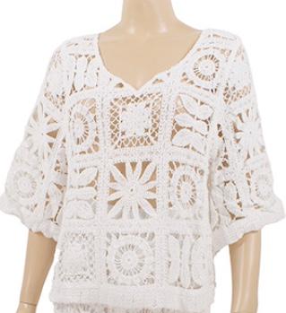 White crochet top