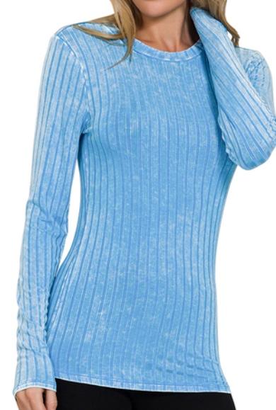 Deep sky blue top