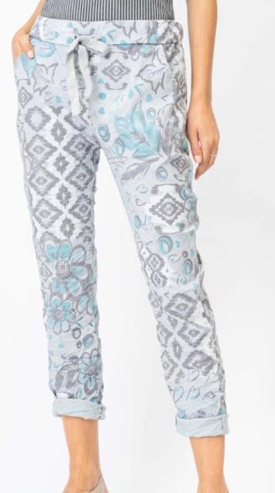 Grey and Aqua pant