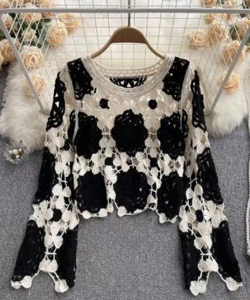 Black and Cream crochet