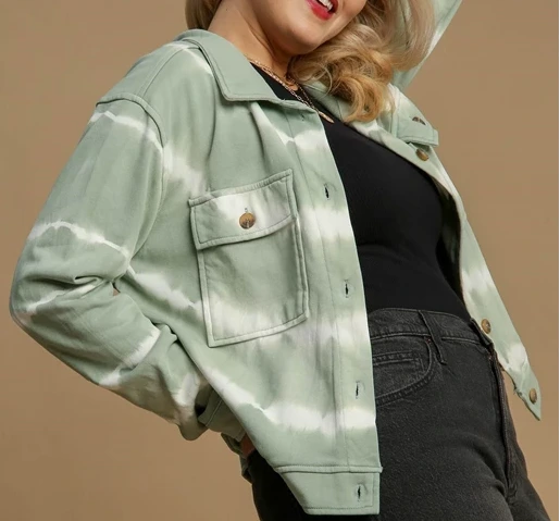 Green tie dye jacket