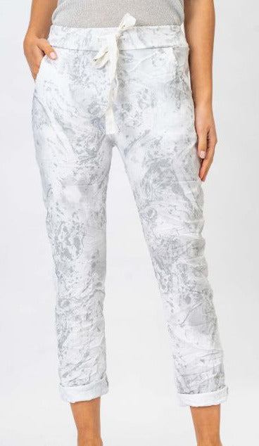 White swirl pant
