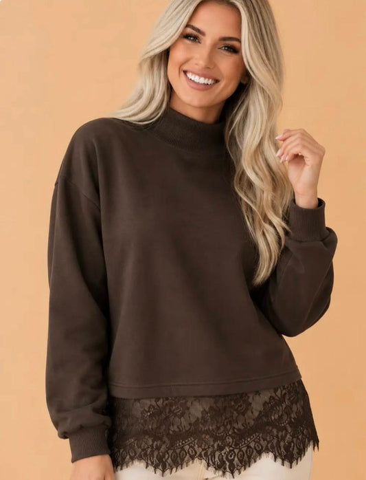 Coffee lace knit  Preorder