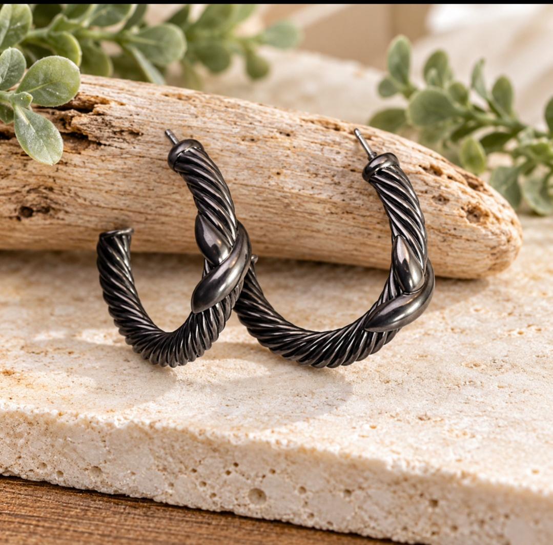 Pewter hoops